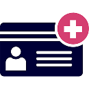 Insurance card icon for copay program