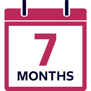 Calendar icon displaying 7 months
