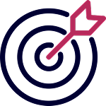 Target icon with an arrow hitting the center