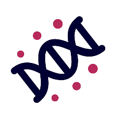 DNA helix icon representing genetics and genomics
